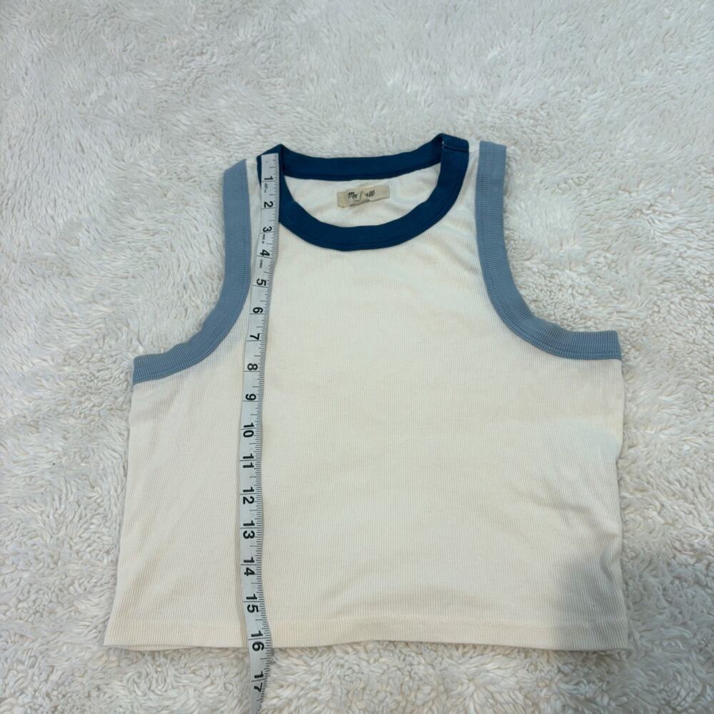Madewell Womens Cropped Tank Colorblock Sz S Casual School College Preppy Chic - Picture 4 of 6